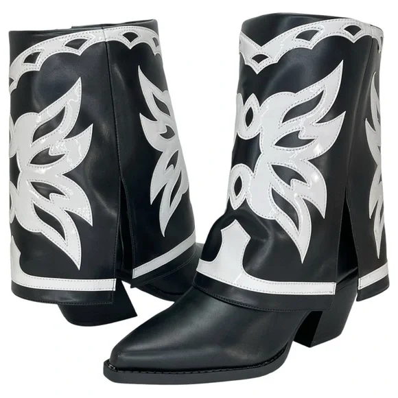 International Concepts Jadiza Western Style Over Ankle Womens Boots Size 8M - Picture 2 of 13